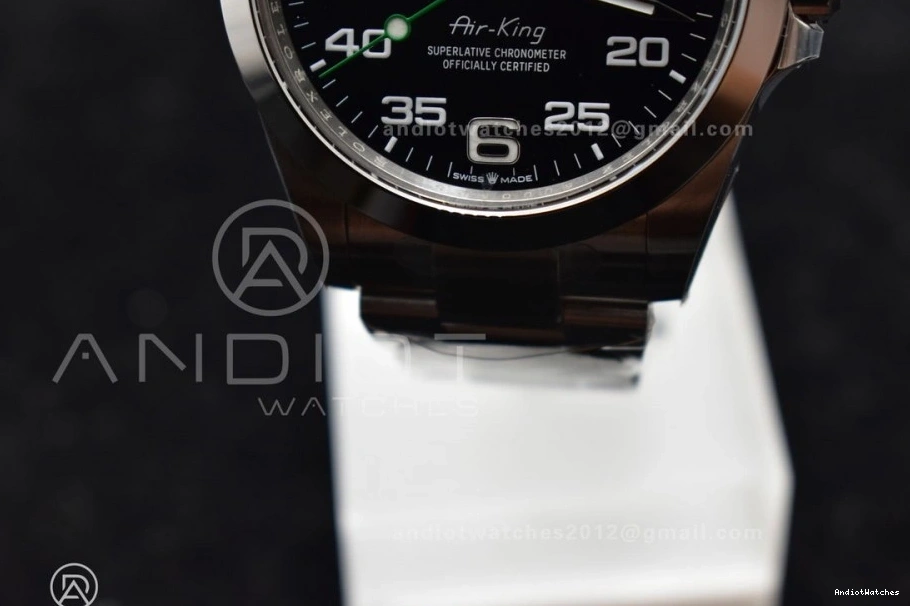 Dial VR SS Best 904L 1:1 Clean Steel Black Stretchable Edition Bracelet on Air-King 126900 500 0417